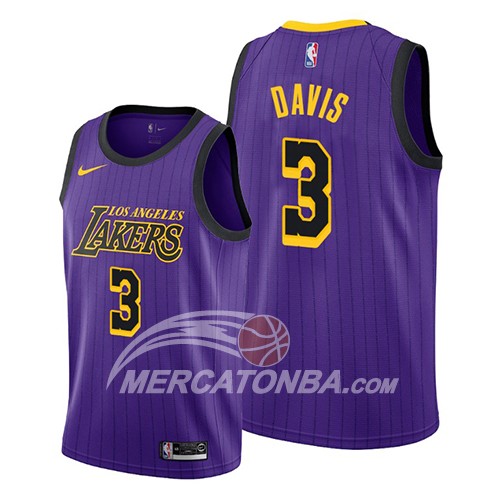 Maglia Los Angeles Lakers Anthony Davis Ciudad 2019 Viola